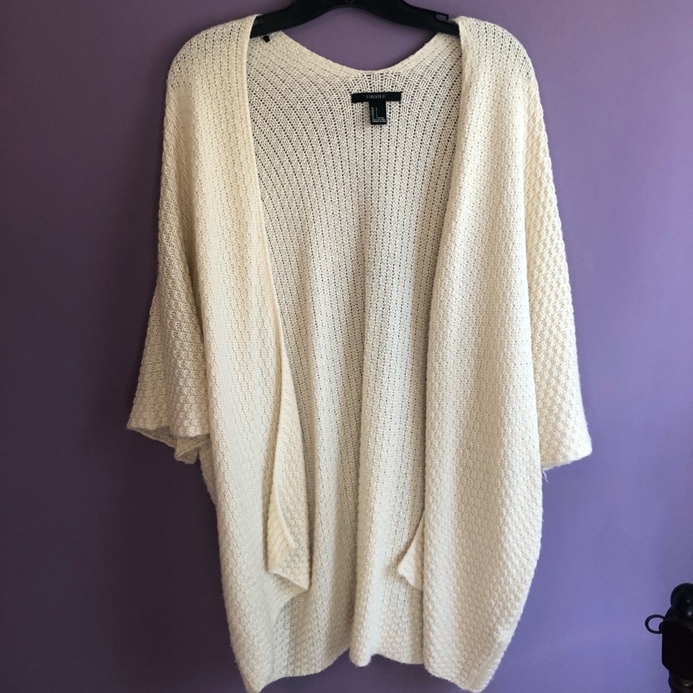 Cream forever 21 cardigan